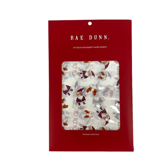 RAE DUNN. Santa Claus Ho. Ho. Ho. 25 Piece Parchment Paper Sheets - Picture 1 of 4